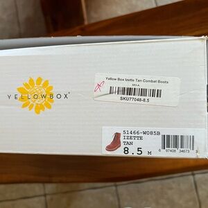 Yellow Box boots size 8.5 tan